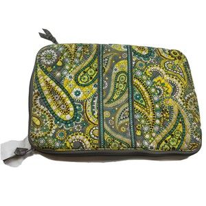 vera bradley computer laptop case bag Large Yellow Grey Shade A020922
